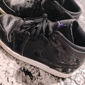 Jordan Black and Purple Men's Shoes